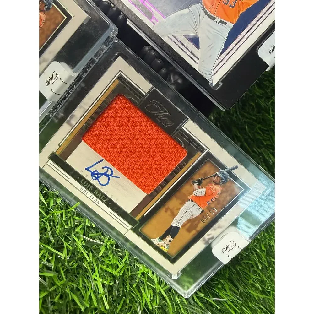 2024 Panini Three and Two Luis Baez 2 Auto /99 Dual Jersey /32 Astros 3 Card Lot